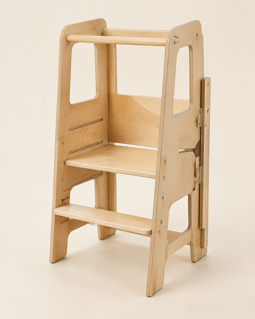 Tumbleroot Foldable Learning Tower, studio product shot